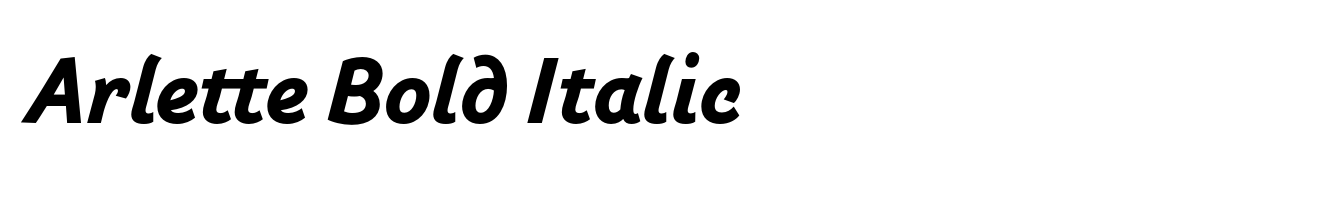 Arlette Bold Italic